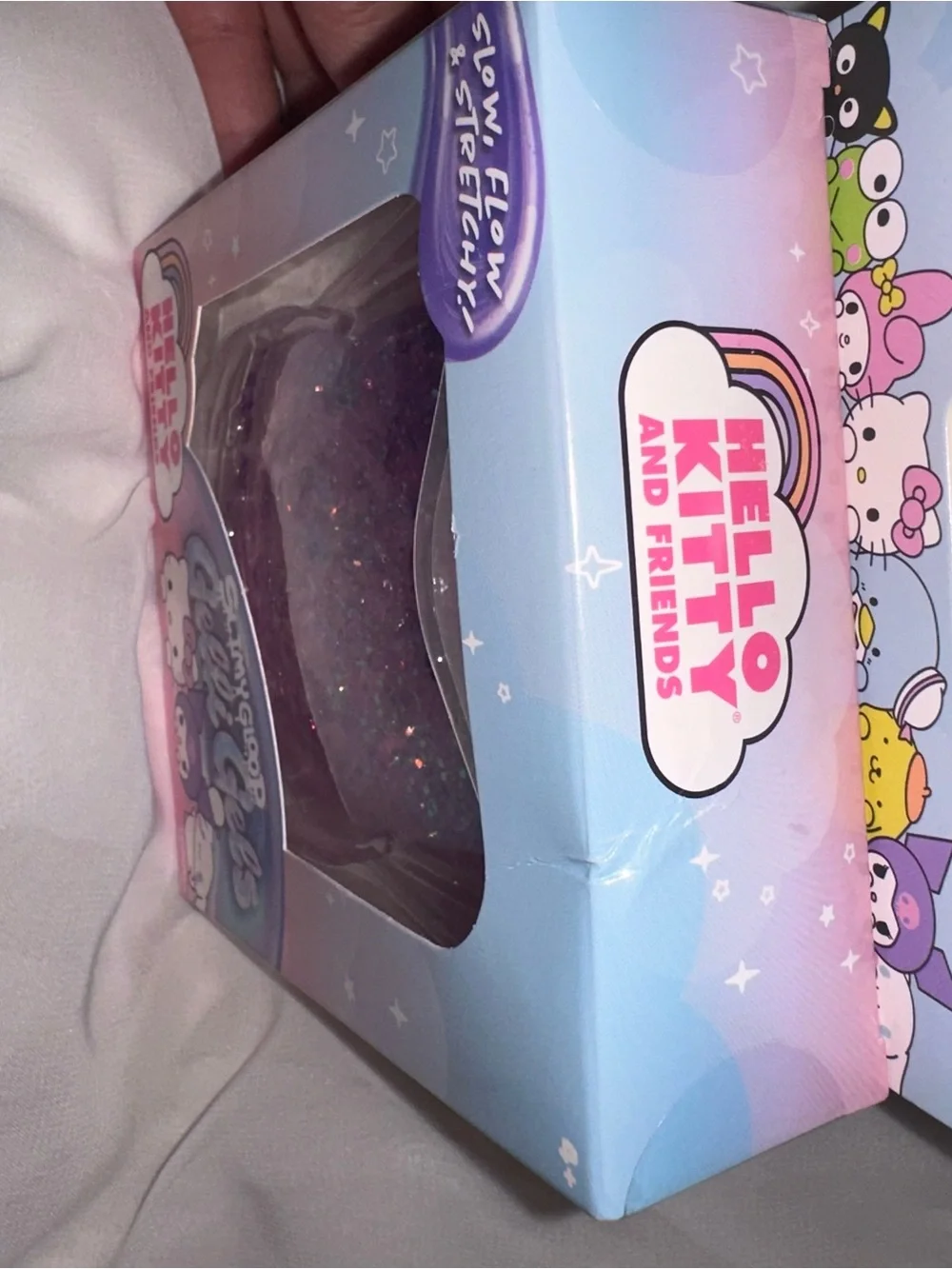 NEW SEALED Hello Kitty Kuromi Gelli Gels Purple Glitter Squishy Fidget Sanrio